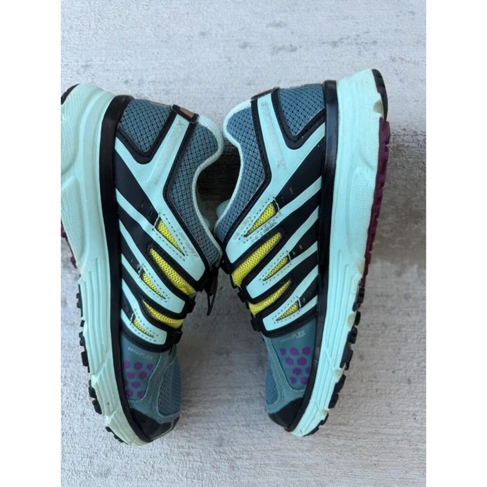 Salomon X-Mission 3 Trail Running Shoes - Women's Size 8 - Seafoam Green/Yellow